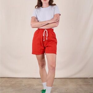 Big Bud Press High Waist Red Shorts NWOT